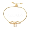 Brass Micro Pave Cubic Zirconia Silder Bracelets for Women LS-BJEW-C070-01A-G-2