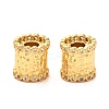 Brass Micro Pave Clear Cubic Zirconia European Beads ZIRC-P086-38G-2