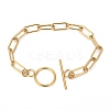 304 Stainless Steel Paperclip Chain Bracelets STAS-P001-59G-1