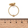 Texture Heart 304 Stainless Steel Finger Rings for Women RJEW-A091-09G-5