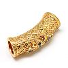 Rack Plating Brass Micro Pave Cubic Zirconia European Beads ZIRC-S052-002G-2