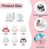 6Pcs 6 Colors Polymer Clay Rhinestone Beads FIND-TA0006-53-3