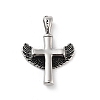 Retro 304 Stainless Steel Big Pendants STAS-I205-22AS-A-1