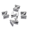 Alloy Letter Slide Charms RB-F034-01Z-P-RS-3