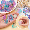 48 Pcs 12 Styles 201 Stainless Steel Filigree Pendants STAS-FW0001-12-5