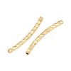 Brass Texture Curved Tube Beads KK-H250-01B-G-2