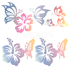 9Pcs 3 Styles PET Adhesive Waterproof Stickers STIC-GF0001-23C-1
