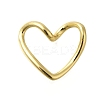 Rack Plating Brass Heart Linking Rings KK-M079-04G-1