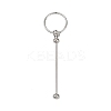 Iron Bar Beadable Keychain Clasps AJEW-R004-02P-1
