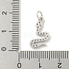 Rack Plating Brass Micro Pave Clear Cubic Zirconia Pendants KK-B093-02F-P-3