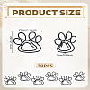 20Pcs Cat Paw Print Iron Covered with PET Plastic Paper Clips AJEW-LP0005-57-2