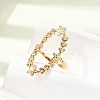 304 Stainless Steel Cuff Open Rings SA-CBAD22F-01G-E-5