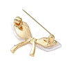 Bowknot Crystal Rhinestone & Plastic Pearl Brooch JEWB-G040-03G-2