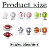 120Pcs 6 Styles Craft Style Acrylic Beads MACR-DC0001-19-2