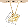 1pc Brass Chain with Alloy Letter Pendants Necklaces NJEW-LP0001-41B-G-2