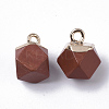 Natural Red Jasper Charms G-S359-015C-2