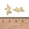 Brass Micro Pave Clear Cubic Zirconia Pendants CU-CBA9AFC-01G-24-3