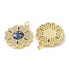 Brass Micro Pave Clear Cubic Zirconia Pendants KK-C045-32G-2