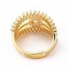 Clear Cubic Zirconia Diamond Adjustable Ring RJEW-F142-01G-3