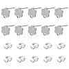 10Pcs 201 Stainless Steel Stud Earring Findings with Hole EJEW-FS0001-14C-1