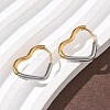 304 Stainless Steel Two Tone Hoop Earrings EJEW-P313-01A-G-2