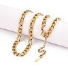 6MM 304 Stainless Steel Cuban Link Chain Necklaces NJEW-N058-11G-1