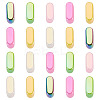 20Pcs UV Plating Opaque Acrylic European Beads OACR-TADJ0001-16I-2