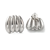 Non-Tarnish 304 Stainless Steel Embossing Stud Earrings EJEW-U001-06P-04-1