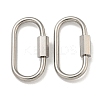 Non-Tarnish 304 Stainless Steel Screw Carabiner Lock Charms LS-STAS-C092-05G-P-1