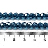 Electroplate Transparent Glass Beads Strands EGLA-A035-T6mm-A12-4