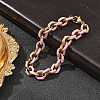 304 Stainless Steel Cable chain Bracelets for Women BJEW-B137-01-2