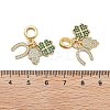 Brass Micro Pave Cubic Zirconia Pendants KK-Q006-63G-3
