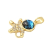 Brass Micro Pave Cubic Zirconia Pendants X-KK-S507-10G-2