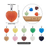20Pcs 10 Colors Cat Eye Pendants G-CW0001-10-4