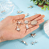 32pcs 8 Style Rack Plating Alloy Pendants FIND-EL0001-04-6