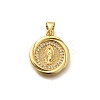 Religion Themed Rack Plating Brass Micro Pave Cubic Zirconia Pendants KK-L226-007G-02-1