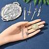 60Pcs 6 Styles Tibetan Style Alloy Big Pendants TIBEP-FS0001-26-9