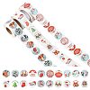 3 Rolls 3 Styles Christmas Round Dot Self Adhesive Paper Stickers Roll DIY-FS0010-32A-2