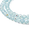 Baking Painted Transparent Glass Beads Strands DGLA-A034-J4mm-B04-3