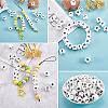 20Pcs White Cube Letter Silicone Beads 12x12x12mm Square Dice Alphabet Beads with 2mm Hole Spacer Loose Letter Beads for Bracelet Necklace Jewelry Making JX432K-7