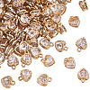 100Pcs Heart Alloy Charms ZIRC-SC0001-34-1
