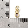Brass Cubic Zirconia Charms KK-G554-01A-01-3