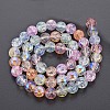 Electroplate Crackle Glass Bead Strands GLAA-S192-C-008B-2
