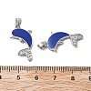 Brass Micro Pave Cubic Zirconia with Enamel Pendants KK-Z103-08P-01-3