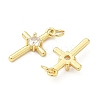 Brass Micro Pave Cubic Zirconia Pendants KK-Z120-54G-04-2