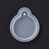 Flat Round Pendant Food Grade Silicone Molds DIY-D074-12-3