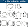 150Pcs 5 Styles Alloy Bead Frame FIND-SP0005-46-2