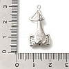 Brass Micro Pave Clear Cubic Zirconia Fold Over Clasps KK-K389-128P-3