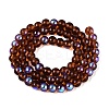 Transparent Electroplate Glass Beads Strands EGLA-Q132-6MM-01A-05-2