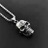 Stainless Steel Skull Pendant Punk Style Hip-hop Necklaces for Men KQ3435-1